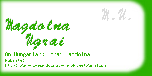 magdolna ugrai business card